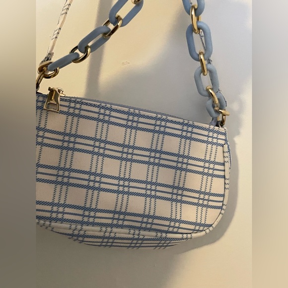 Blue and white checkered bag - Picture 3 of 6